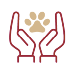 icon of two hands holding paw